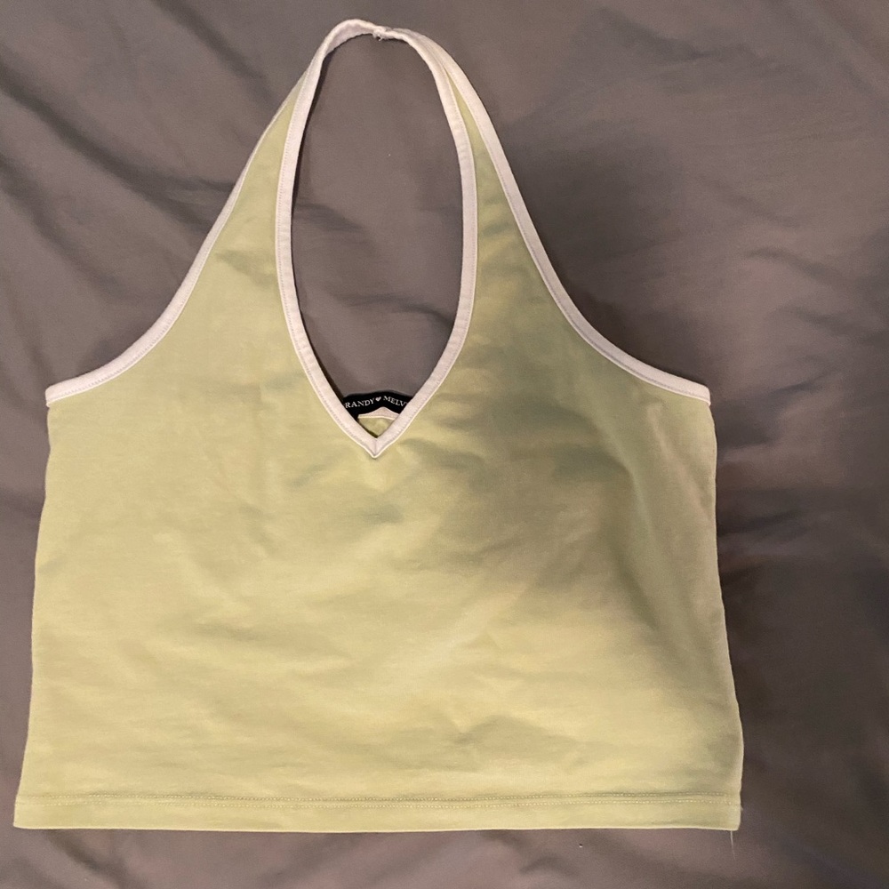 Light lime green brandy halter top